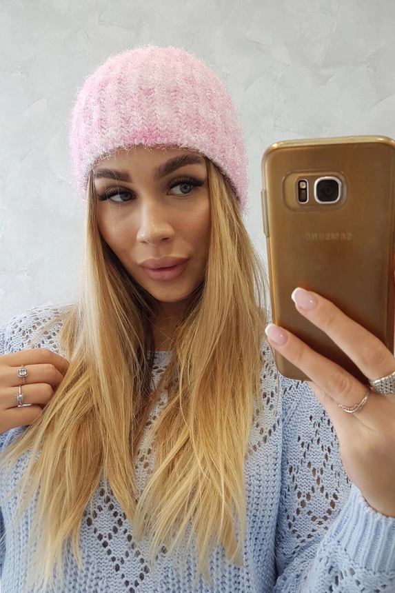 Dámská čepice Cina K259 světle růžová