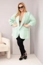 Dámska sako Plus Size elegantná mätová