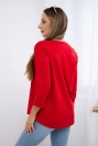 Blouse with graphics 3D, lace red