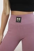 High waisted ribbed leggings dark pink