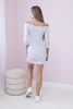 Dress fitted - ribbed light gray
