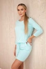 Viscose dress tied at the waist mint