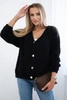 Button-down sweater black