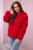 Insulated sweatshirt with decorative bows red