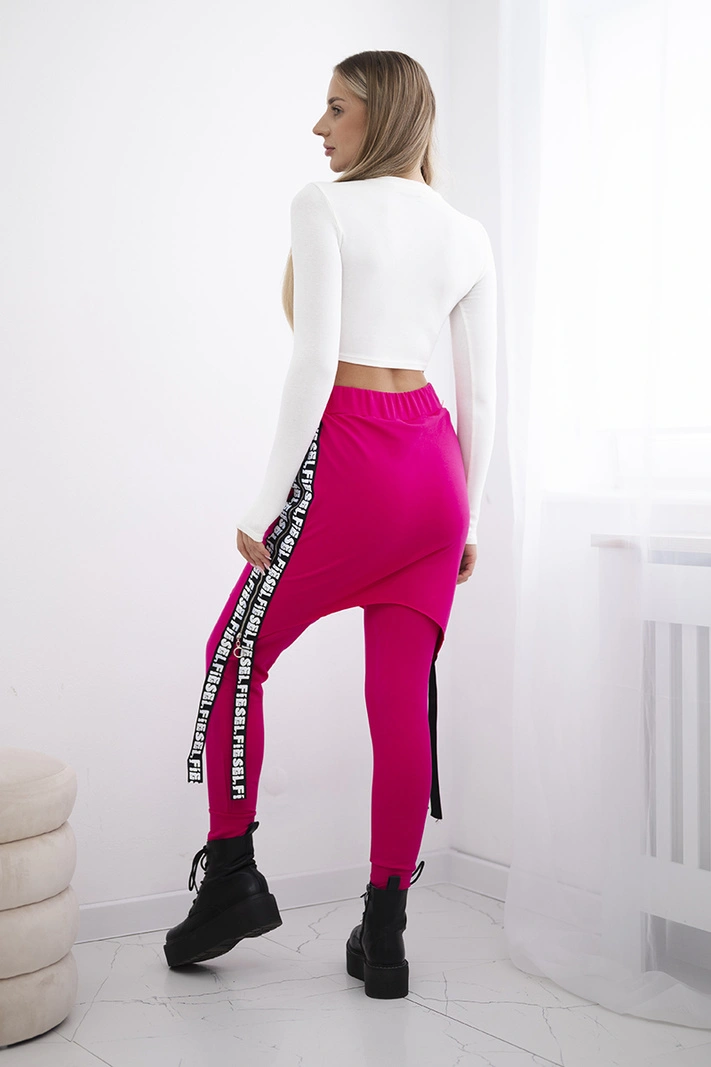 Hose/Anzug mit Selfie-Beschriftung fuchsia