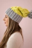 Cap with fleece Milano K203 yellow+gray