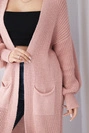Pullover lange Strickjacke puderrosa