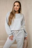 Set sweatshirt + pants buttery fabric light gray