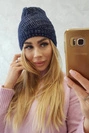"Berta" vilnonė kepurė K247 navy blue