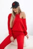 3-piece set sweatshirt + top + leggings red