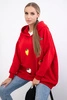 Insulated sweatshirt with strawberry motif red