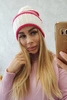 Kinga moteriška kepurė K297 balta+rožinė neon+tamsiai rožinė