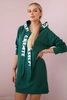 Dress with hood Oversize dark green