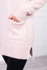 Sweater with stand-up collar light powdered pink