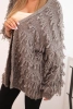 Damenstrickjacke mit Fransen und lockerer Passform fango