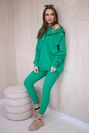 3 in 1 Set aus Sweatshirt, Top und Leggings grün