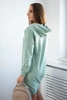 Hooded dress dark mint