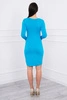 Dress fitted with a cut under the bust turquoise
