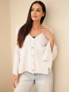 Moteriškas pončas megztinis iš baby alpakos su saga bežinis beige