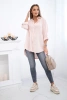 Cotton muslin shirt powder pink