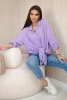 Cotton muslin shirt oversize violet