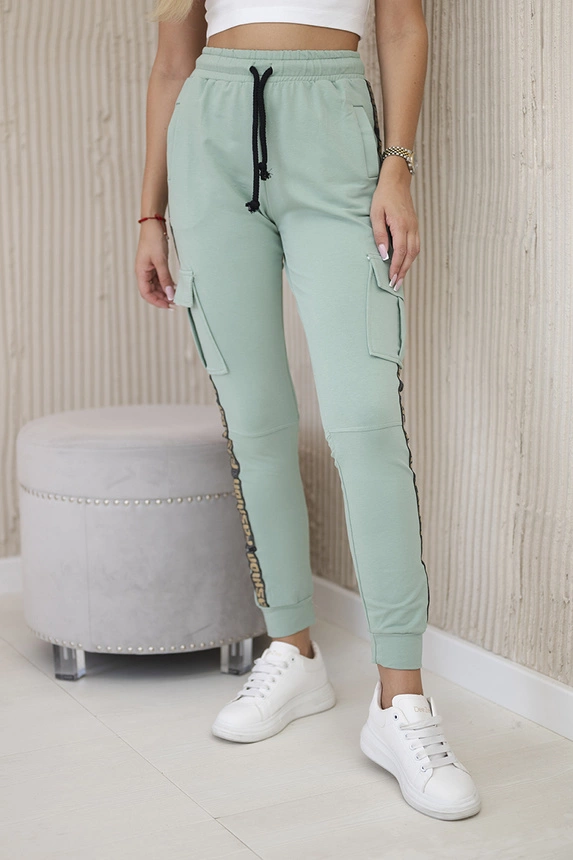 Pants cargo dark mint