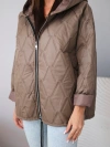 Women's quilted jacket with a hood fango