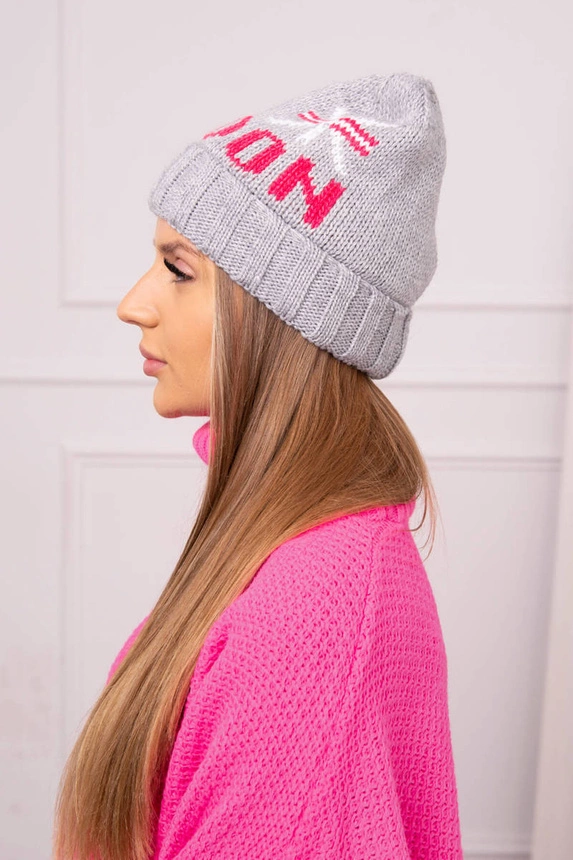 Women's cap London K385 gray