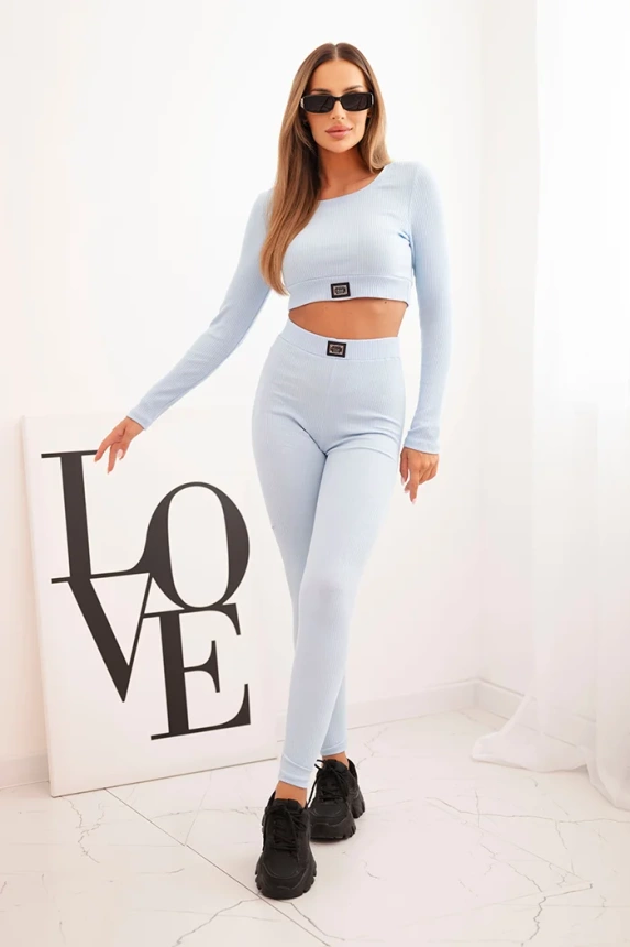 Rinkinys su palaidine viršuje dryžuota mėlyna