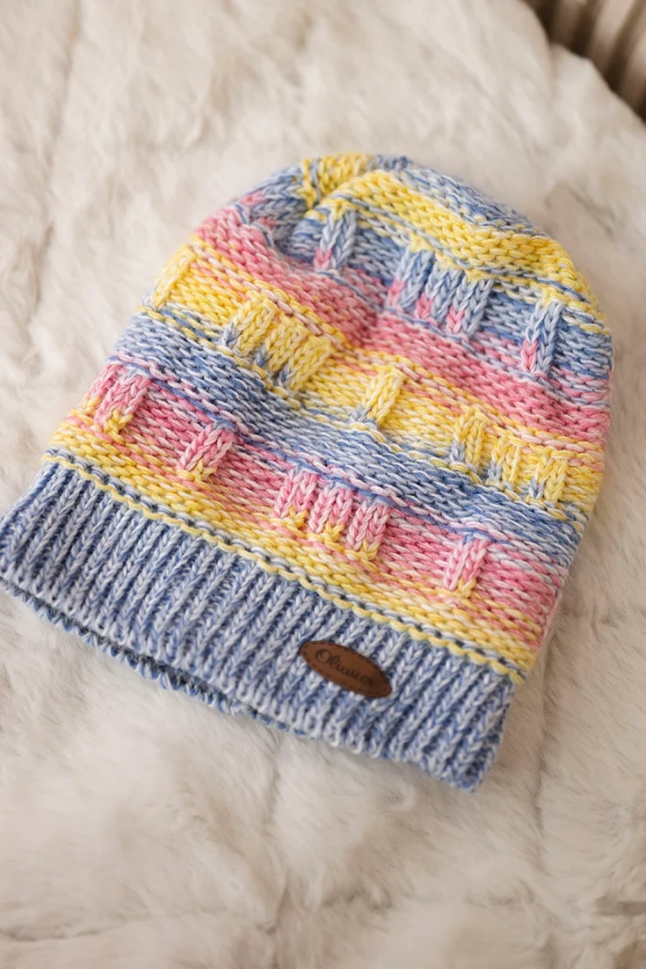 Fleecová čepice Patrycja K254 pink+blue
