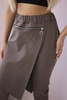 Punto Milano Winter trousers with a decorative zipper fango