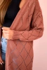 Sweater with a geometric pattern dark pink