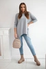 Oversize-Bluse grau