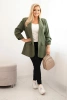 Dámská elegantní Plus Size sako khaki