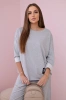 Cotton sweatshirt pants set light grey