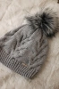 Cap with fleece Ela K242 light gray