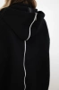 Insulated sweatshirt with a zipper at the back black