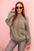 Women's muslin shirt with long sleeves khaki