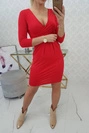 Dress fitted with a cut under the bust red