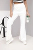 Women's pants butter with flared leg ecru
