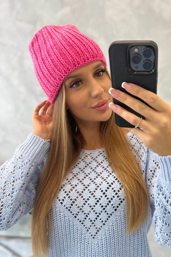 Rebeka moteriška kepurė K345 pink neon