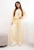 Damenkomplett aus Viskose mit einem Anhängerbluse und weiten Hosen gelb