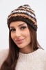 Women's wool winter hat with decorative crystals K399 black