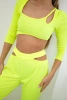Set with a top blouse yellow neon