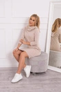 Kleid mit Kapuze und Taschen beige