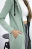 Hooded dress with a hood dark mint