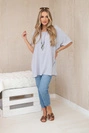 Oversized palaidinė su pakabuku pilka