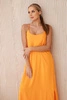 Long dress with straps orange