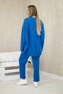 Oversize-Set aus Baumwolle  Sweatshirt + Hose kornblumenblau