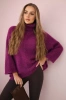 V-neck sweater ginger Ingwer violet